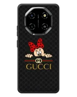 Чехол для Blackview Shark 6 с картинкой «Минни Маус Gucci — черный»