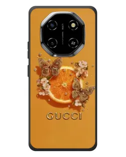 Чехол для Blackview Shark 6 с картинкой «Gucci — золотые бабочки»