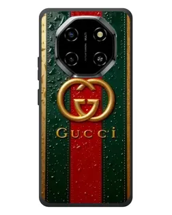 Чехол для Blackview Shark 6 с картинкой «Gucci — фирменная полоса и золото»