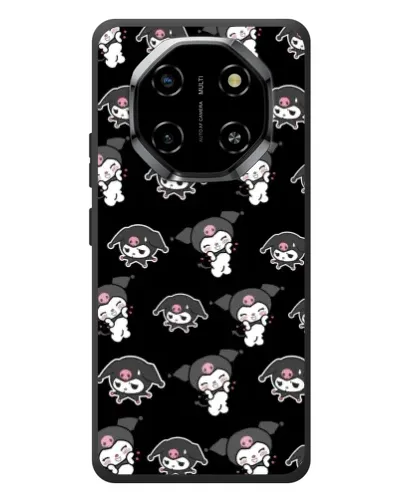 Чехол для Blackview Shark 6 с картинкой «Черный паттерн Kuromi»