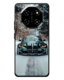 Чехол для Blackview Shark 6 с картинкой «BMW в зимнем лесу»