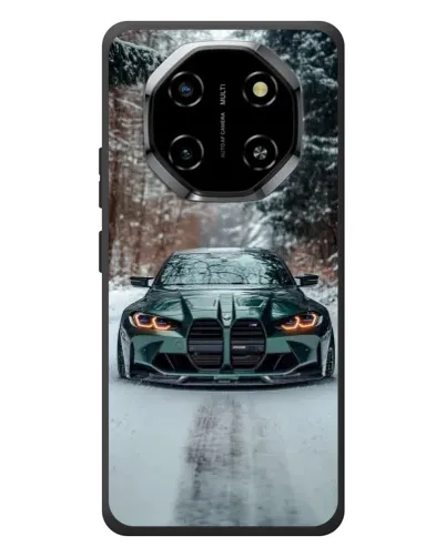 Чехол для Blackview Shark 6 с картинкой «BMW в зимнем лесу»