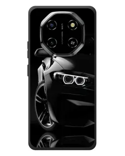 Чехол для Blackview Shark 6 с картинкой «Черная BMW — профиль»