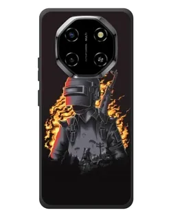 Чехол для Blackview Shark 6 с картинкой «PUBG — огненный силуэт»