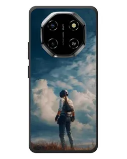 Чехол для Blackview Shark 6 с картинкой «Герой PUBG на скале»