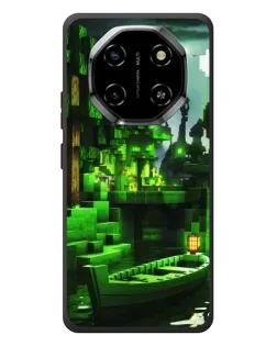 Чехол для Blackview Shark 6 с картинкой «Minecraft лесной пейзаж»