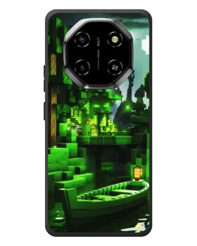 Чехол для Blackview Shark 6 с картинкой «Minecraft лесной пейзаж»