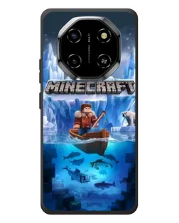Чехол для Blackview Shark 6 с картинкой «Minecraft ледяной мир»