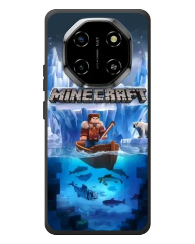 Чехол для Blackview Shark 6 с картинкой «Minecraft ледяной мир»