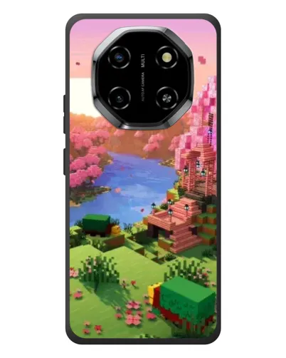 Чехол для Blackview Shark 6 с картинкой «Розовое дерево Minecraft»