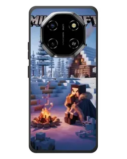 Чехол для Blackview Shark 6 с картинкой «Зимний Minecraft»