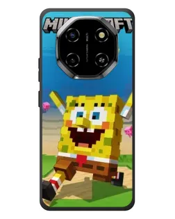 Чехол для Blackview Shark 6 с картинкой «Губка Боб Minecraft»