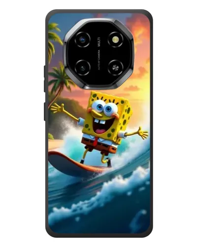 Чехол для Blackview Shark 6 с картинкой «Губка Боб серфингист»