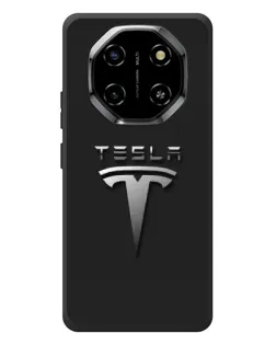 Чехол для Blackview Shark 6 с картинкой «Стальной логотип Tesla»