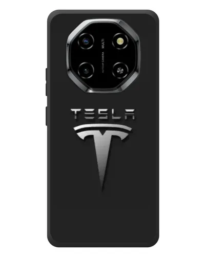 Чехол для Blackview Shark 6 с картинкой «Стальной логотип Tesla»