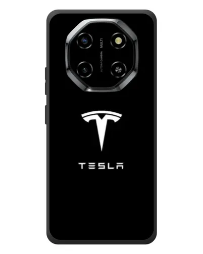 Чехол для Blackview Shark 6 с картинкой «Tesla White Logo»