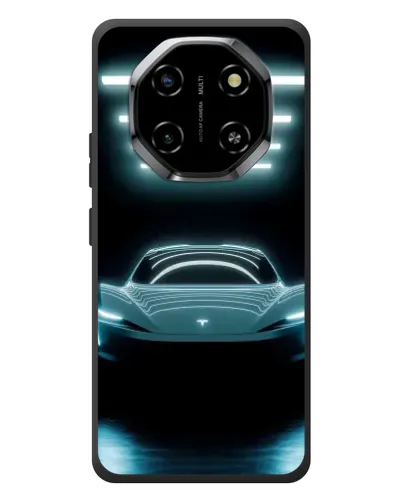 Чехол для Blackview Shark 6 с картинкой «Tesla в неоне»