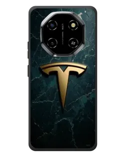 Чехол для Blackview Shark 6 с картинкой «Мраморная Tesla Gold»