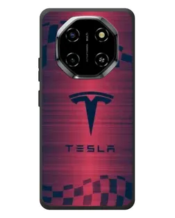Чехол для Blackview Shark 6 с картинкой «Тесла красный карбон»