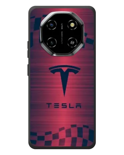 Чехол для Blackview Shark 6 с картинкой «Тесла красный карбон»