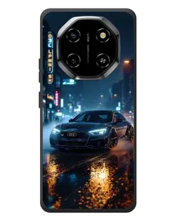 Чехол для Blackview Shark 6 с картинкой «Ночной город и Audi»