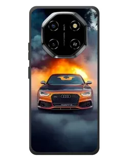 Чехол для Blackview Shark 6 с картинкой «Audi в огненном дыму»