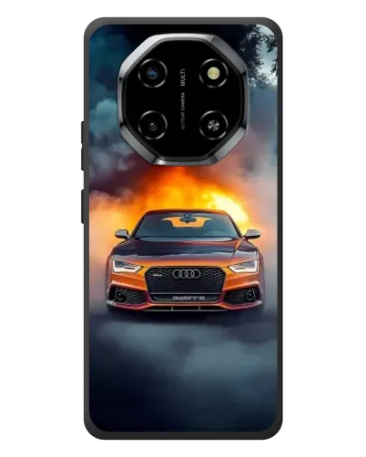 Чехол для Blackview Shark 6 с картинкой «Audi в огненном дыму»
