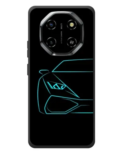 Чехол для Blackview Shark 6 с картинкой «Голубой силуэт Lamborghini»