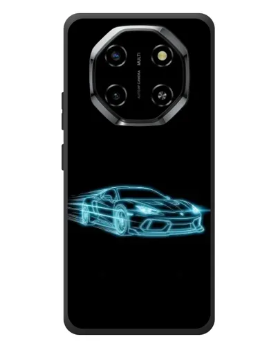 Чехол для Blackview Shark 6 с картинкой «Неоновый контур Lamborghini»