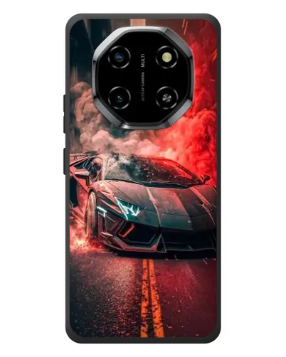 Чехол для Blackview Shark 6 с картинкой «Lamborghini красный дым»