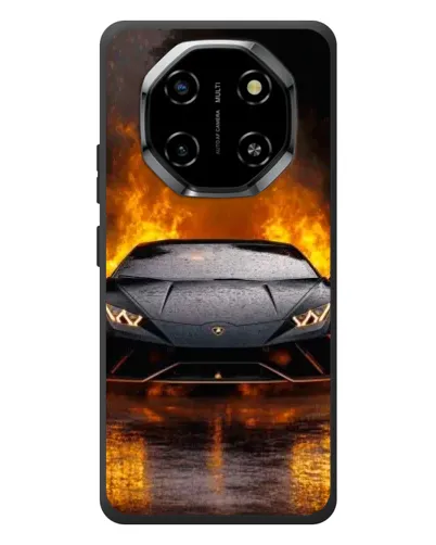 Чехол для Blackview Shark 6 с картинкой «Lamborghini в огне»
