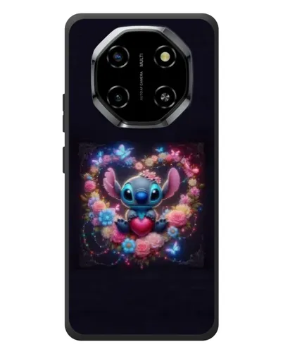 Чехол для Blackview Shark 6 с картинкой «Stitch в цветах»