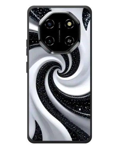 Чехол для Blackview Shark 6 с картинкой «Черно-белая спираль»