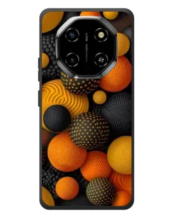 Чехол для Blackview Shark 6 с картинкой «Объемные оранжевые сферы»