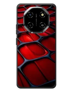 Чехол для Blackview Shark 6 с картинкой «Красная глянцевая сетка»
