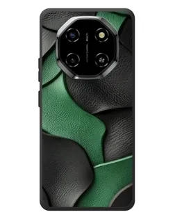 Чехол для Blackview Shark 6 с картинкой «Зеленые кожаные волны»