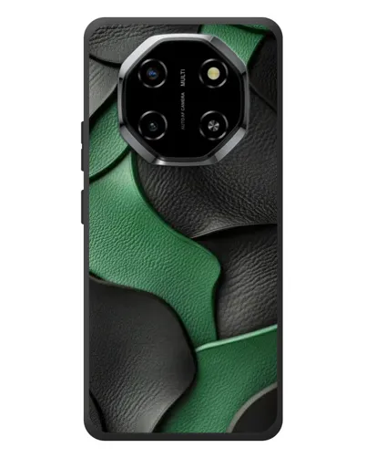 Чехол для Blackview Shark 6 с картинкой «Зеленые кожаные волны»