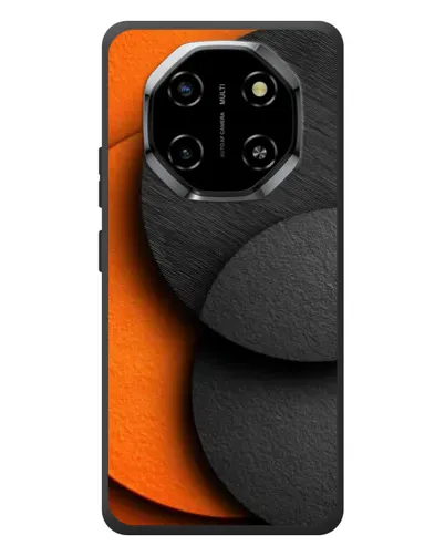 Чехол для Blackview Shark 6 с картинкой «Геометрия оранжевых кругов»