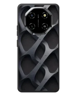 Чехол для Blackview Shark 6 с картинкой «Объемное серое плетение»
