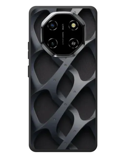 Чехол для Blackview Shark 6 с картинкой «Объемное серое плетение»