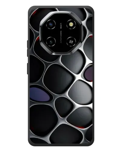 Чехол для Blackview Shark 6 с картинкой «Объемная темная решетка»