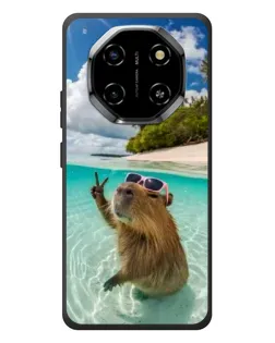 Чехол для Blackview Shark 6 с картинкой «Капибара на море»