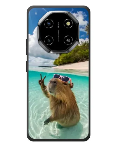 Чехол для Blackview Shark 6 с картинкой «Капибара на море»