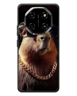 Чехол для Blackview Shark 6 с картинкой «Капибара золотая цепь»