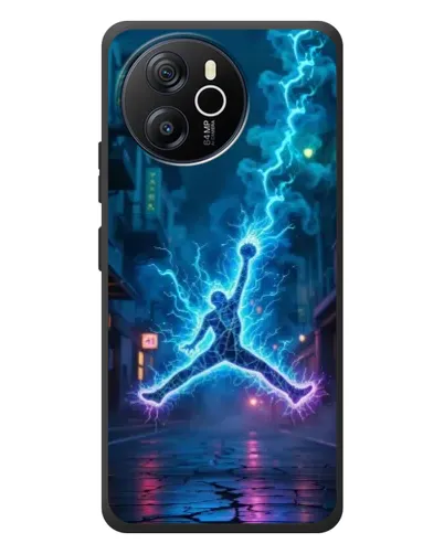 Чехол для Blackview Shark 8 с картинкой «Jordan Gold Jumpman»