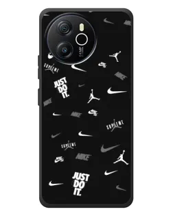 Чехол для Blackview Shark 8 с картинкой «Nike Black Pattern»