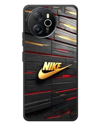 Чехол для Blackview Shark 8 с картинкой «Золотой Nike на металле»