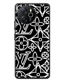 Чохол для Blackview Shark 8 з картинкою «Чорно-білий візерунок LV»