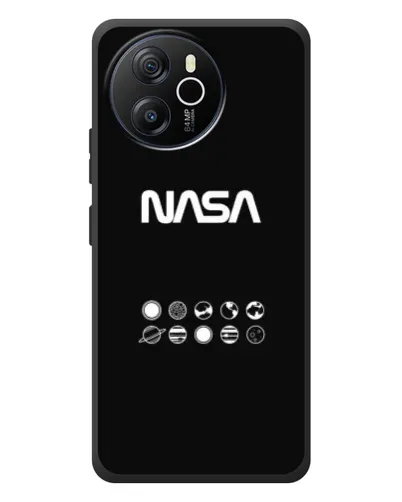 Чехол для Blackview Shark 8 с картинкой «NASA — технический принт»