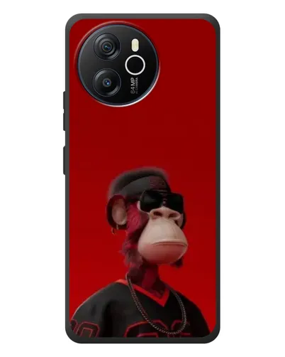 Чехол для Blackview Shark 8 с картинкой «Bored Ape в красном»